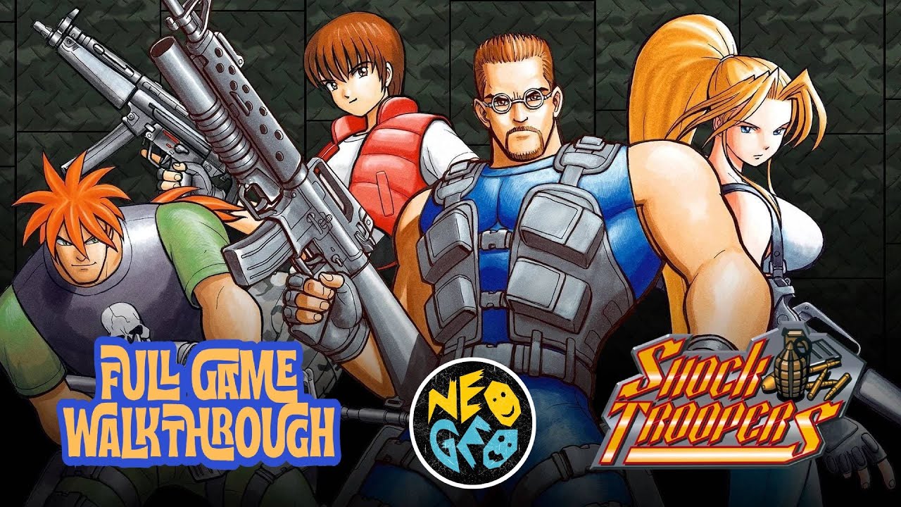 SHOCK TROPPERS (Acade - NEO GEO) - Gameplay Walkthroug - Full game - 🕹️