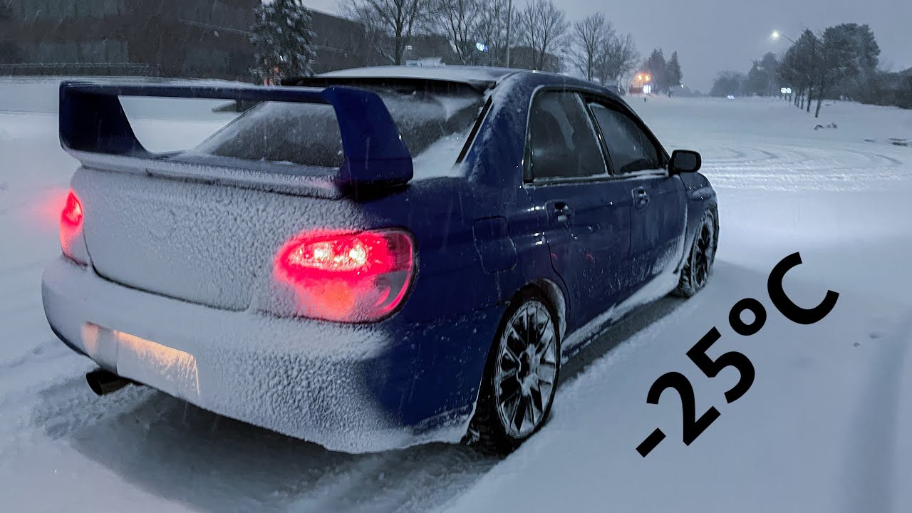 WRX Drifting After A Blizzard (POV)