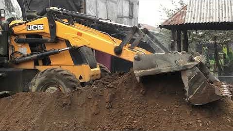 JCB Backhoe Loader 4x4 Making Home Foundation - JCB Working Video