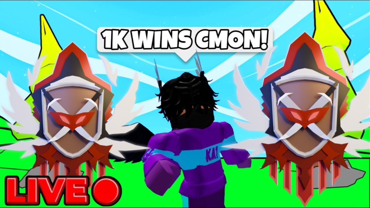 HITTING 1K WINS IN ROBLOX BEDWARS LIVE! | King A1 Streams - YouTube