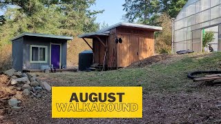 E76 Tiny Home in a Greenhouse | August Walkaround