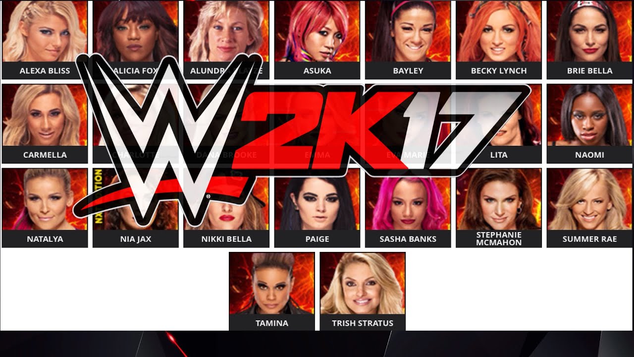 WWE 2K17: FULL WOMEN/DIVAS ROSTER! - YouTube