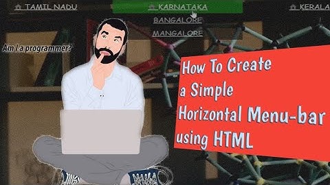 How to create a Horizontal menu bar using HTML and CSS in simple way|In Tamil