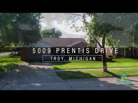 5009 Prentis Drive, Troy, MI home video tour