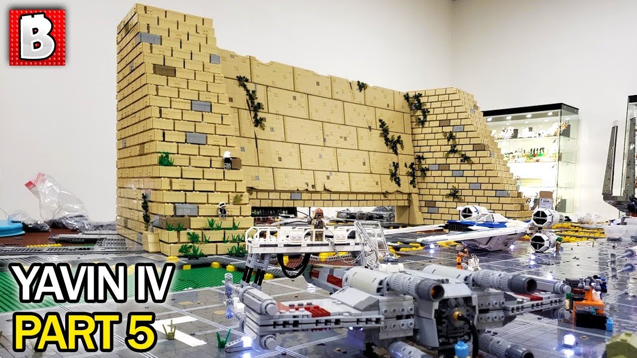 Giant LEGO Yavin IV Rebel Base Star Wars | Part 5 The Pyramid Begins!