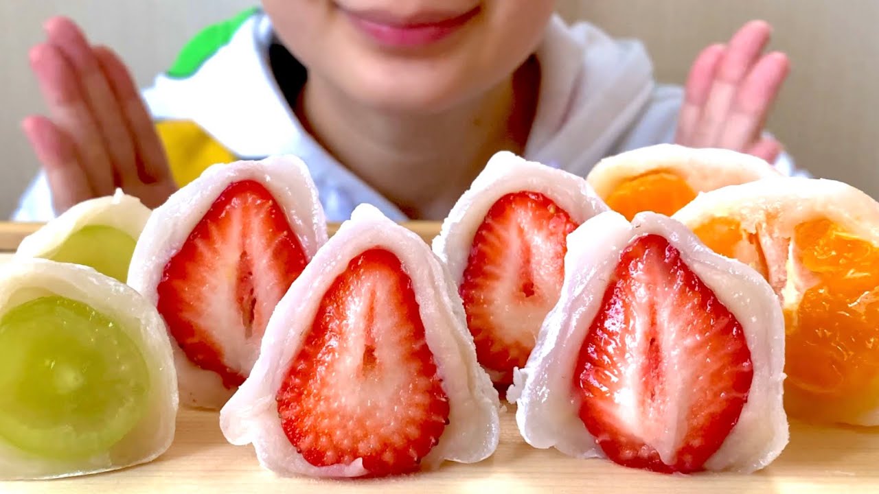 【ASMR】 フルーツ大福  ［咀嚼音/Eating Sounds/Mukbang/먹방］