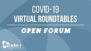 COVID 19 Virtual Roundtable   Open Forum March 17 2020