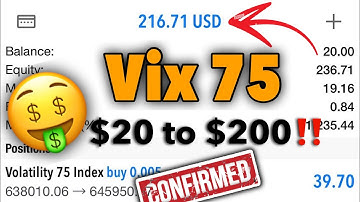 MAKE $200 DAILY🤑USING THIS VOLATILITY 75 INDEX SECRET STRATEGY💯$20 to $200💰 #volatility75 #forex