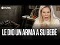 FILMÓ a su BEBÉ con un REVÓLVER y la DETUVIERON : el VIDEO que INDIGNA