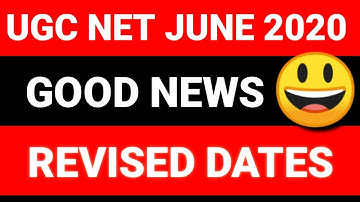 Revised dates || ugc net june 2020