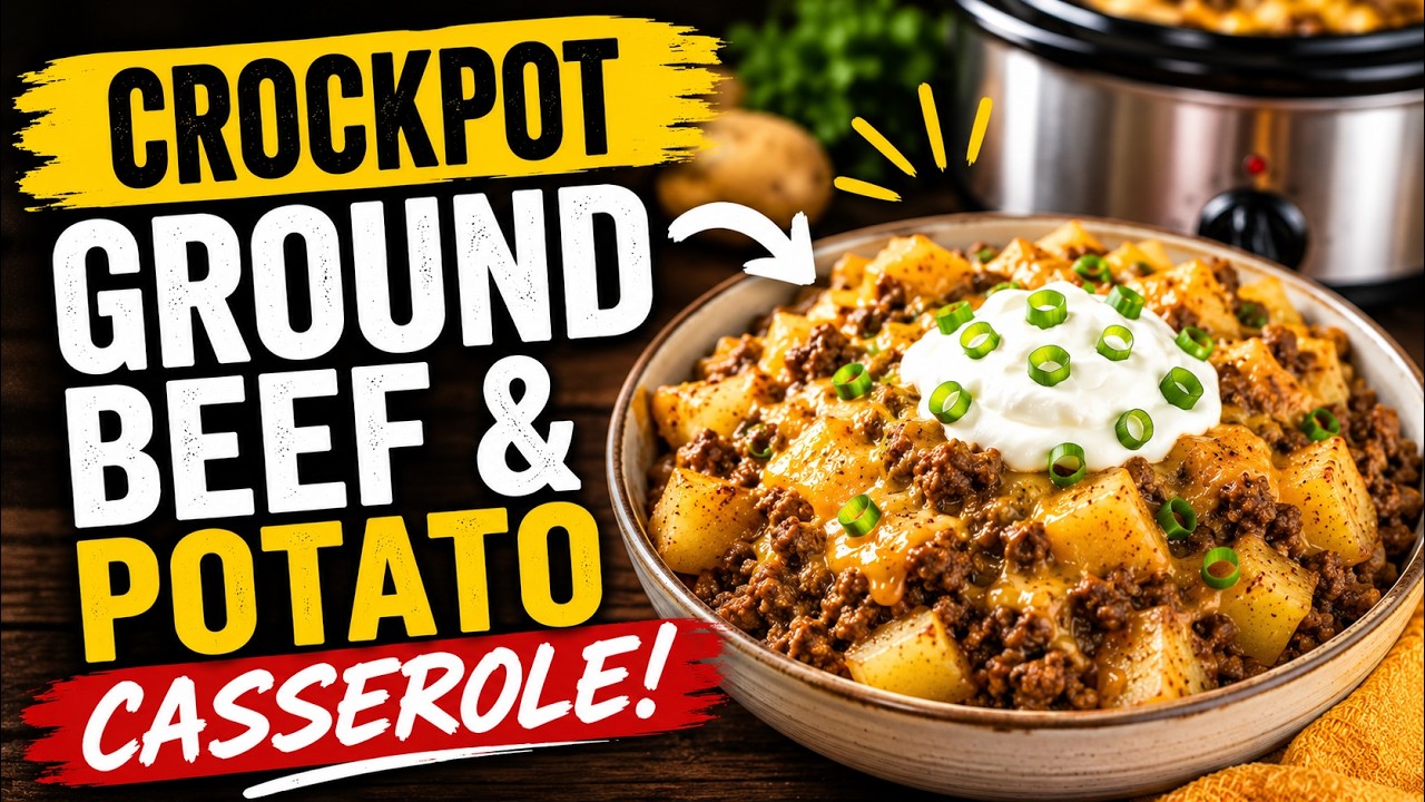 Crockpot Ground Beef & Potato Casserole Recipe - YouTube