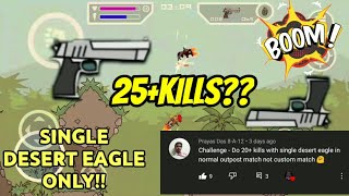 25+ Kills? | Single Desert Eagle Only | Challenge | Mini Militia | da2 | screenshot 5
