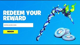 CODE POUR LA PIOCHE BONBON FESTIF FORTNITE  CODE FOR PICKAXE MINTY FORTNITE