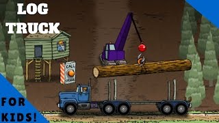 Log Truck!  Saw Wood, Sort Wood, Get Gas l For Kids screenshot 1