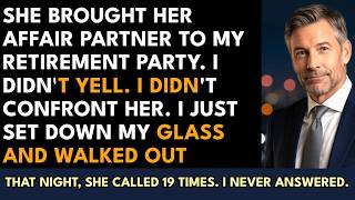 At My Own Retirement Party, My Wife Seated Her Affair Partner at My Table—I Set Down My Glass a...