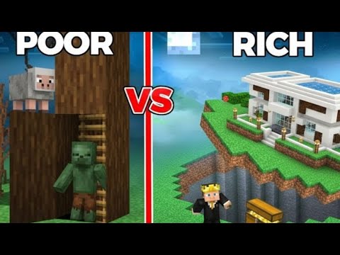 POOR vs RICH 99 Nights In The Forest Secret Base in Minecraft - YouTube