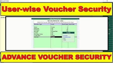 Advance User wise Voucher Security