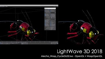 LightWave 3D 2018: Mecha Wasp CycleGL 02 scene rendered