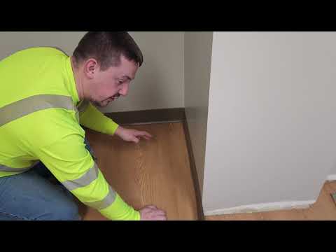 How to cut and install an inside and outside corner in cove base.