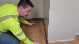 How to cut and install an inside and outside corner in cove base.