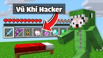 Minecraft Bedwars, Nhưng Tiêu Diệt Noob Team Nhận Được Vũ Khí Hacker Level 1000 Siêu Vip ??