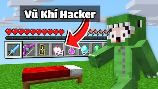 Minecraft Bedwars, Nhưng Tiêu Diệt Noob Team Nhận Được Vũ Khí Hacker Level 1000 Siêu Vip ??