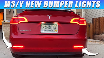 Tesla Model 3 & Y - NEW Rear Bumper Lights Accessory (Must Have Accessories Guide 2021)