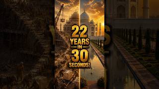 How the Taj Mahal Was Built in 22 Years... in Just 30 Seconds! #TajMahal #History #India
