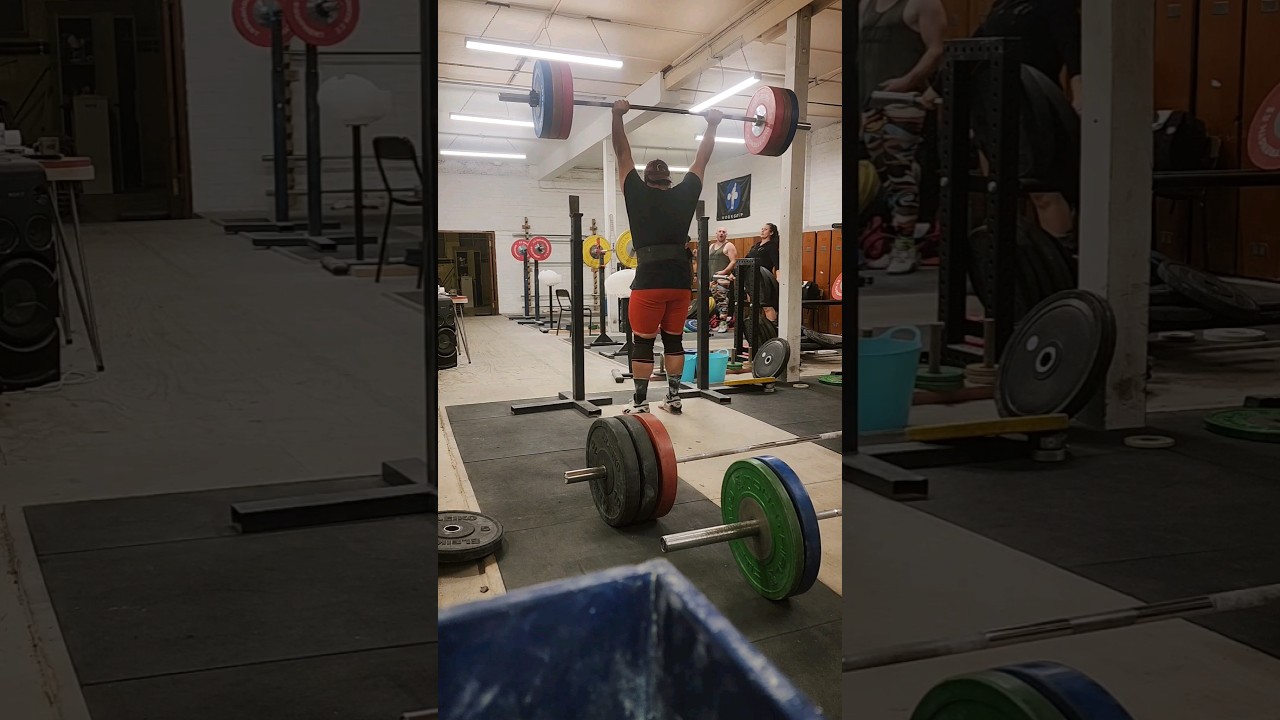 Week 4 day 1 - 118kg snatch pr + 160kg power jerk pr 