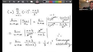 10.5 Absolute Convergence; the Ratio and Root Tests, part 1