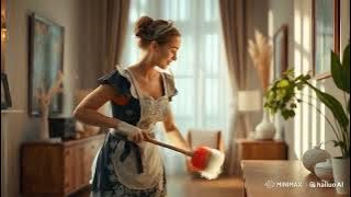 Cleaning AI housewife without body art