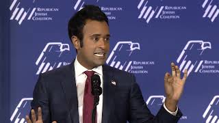 Vivek Ramaswamy at the Republican Jewish Coalition's Annual Leadership Summit, October 28, 2023.