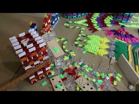Unedited raw footage from 15,000 Dominoes - Colorful Domino Commotion | Members Content