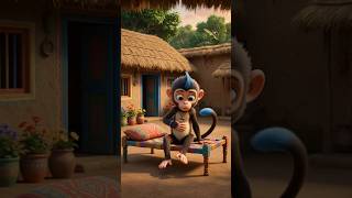 This Hungry Monkey Had No Money… 🥺🐒 | 3D Animation #shorts #3danimation #monkey