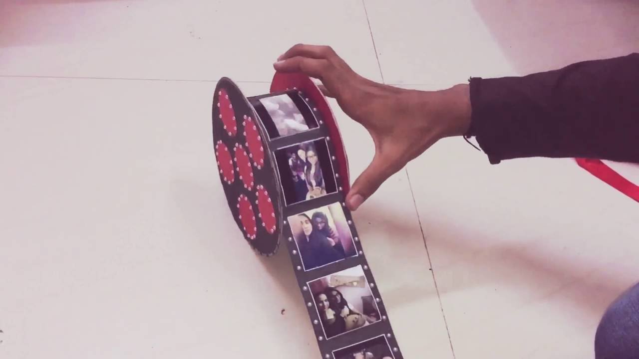Photo Reel Album Tutorial By Srushti Patil Youtube Diy Gifts For Boyfriend Photo Frame Gift Album Diy