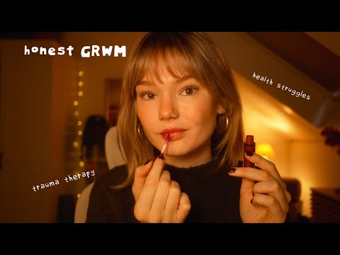 ASMR get ready with me while I talk about (mental) health