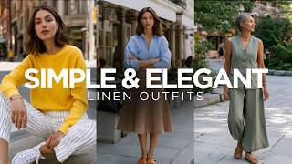 Simple and Elegant Linen Outfits for Women Over 60: 10 Timeless Styling Secrets!