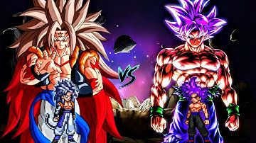 Gogeta SSJ5 OP (New) VS Goku 1000 Yr Old OP (all form) in Jump Force Mugen