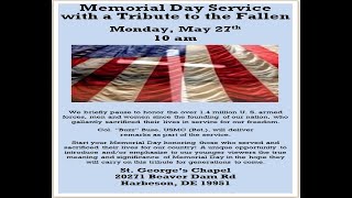 Memorial Day-"A Tribute to the Fallen"-May 27, 2024