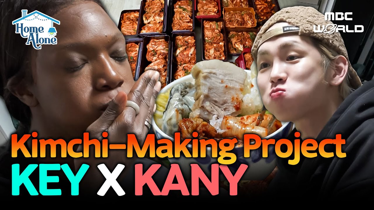 [Sub] Key & Kany & Kany's Mother in-law: Kimchi Making at Home🥬#KEY #KANY