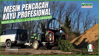 Mesin Penghancur Kayu & Ranting Profesional | NEGRI C17 Wood Chipper Made in Italy