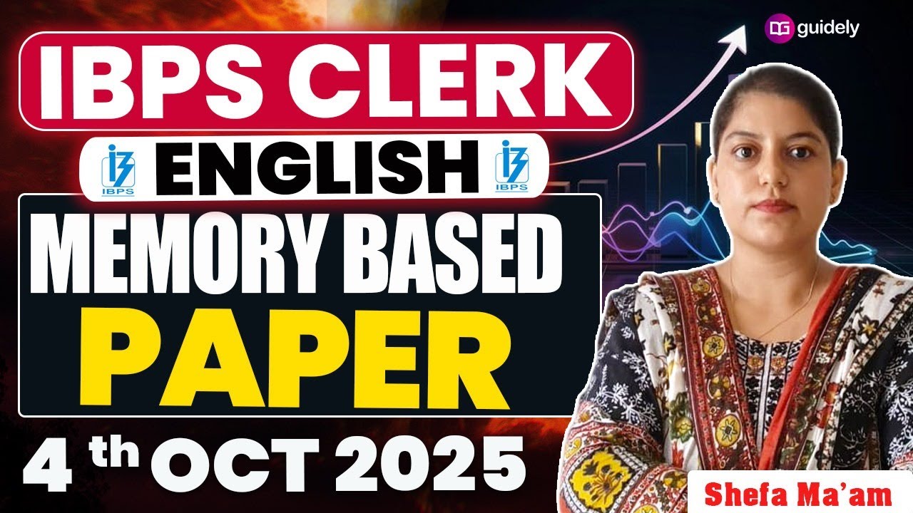 IBPS Clerk 2025 English Memory Based Paper | IBPS Clerk Pre English ...