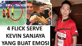 Kompilasi 4 Flick Serve Kevin Sanjaya Yang Membuat Lawan Marah