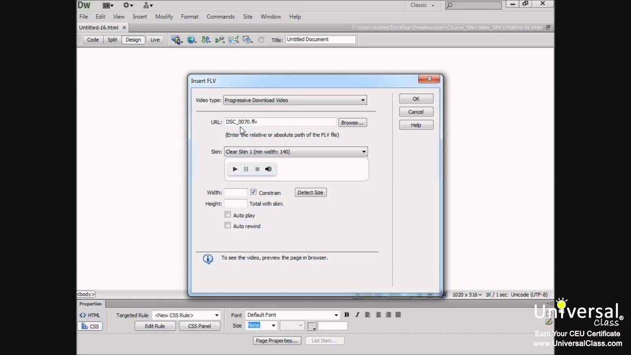 Using Multimedia in Dreamweaver Tutorial - YouTube