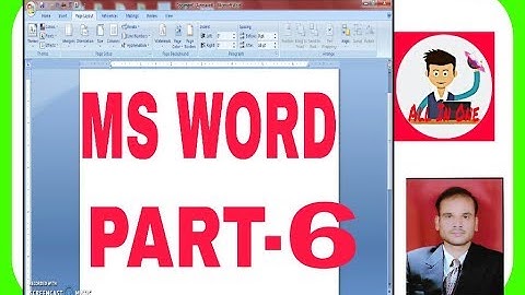 MS WORD INSERT MENU PART 4 HINDI - ALL IN ONE