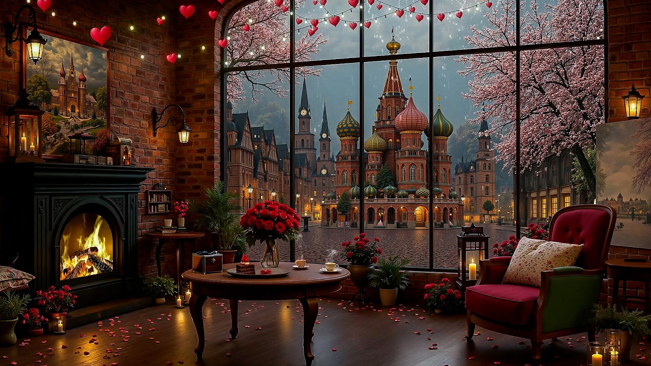 Beautiful Spring Valentine 💖 Soft Jazz & City Lights for Deep Relaxation