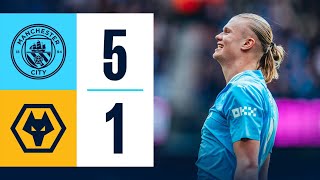 HIGHLIGHTS! HAALAND HITS FOUR AS CITY POWER PAST WOLVES | Man City 5 - 1 Wolves | Premier League Resimi