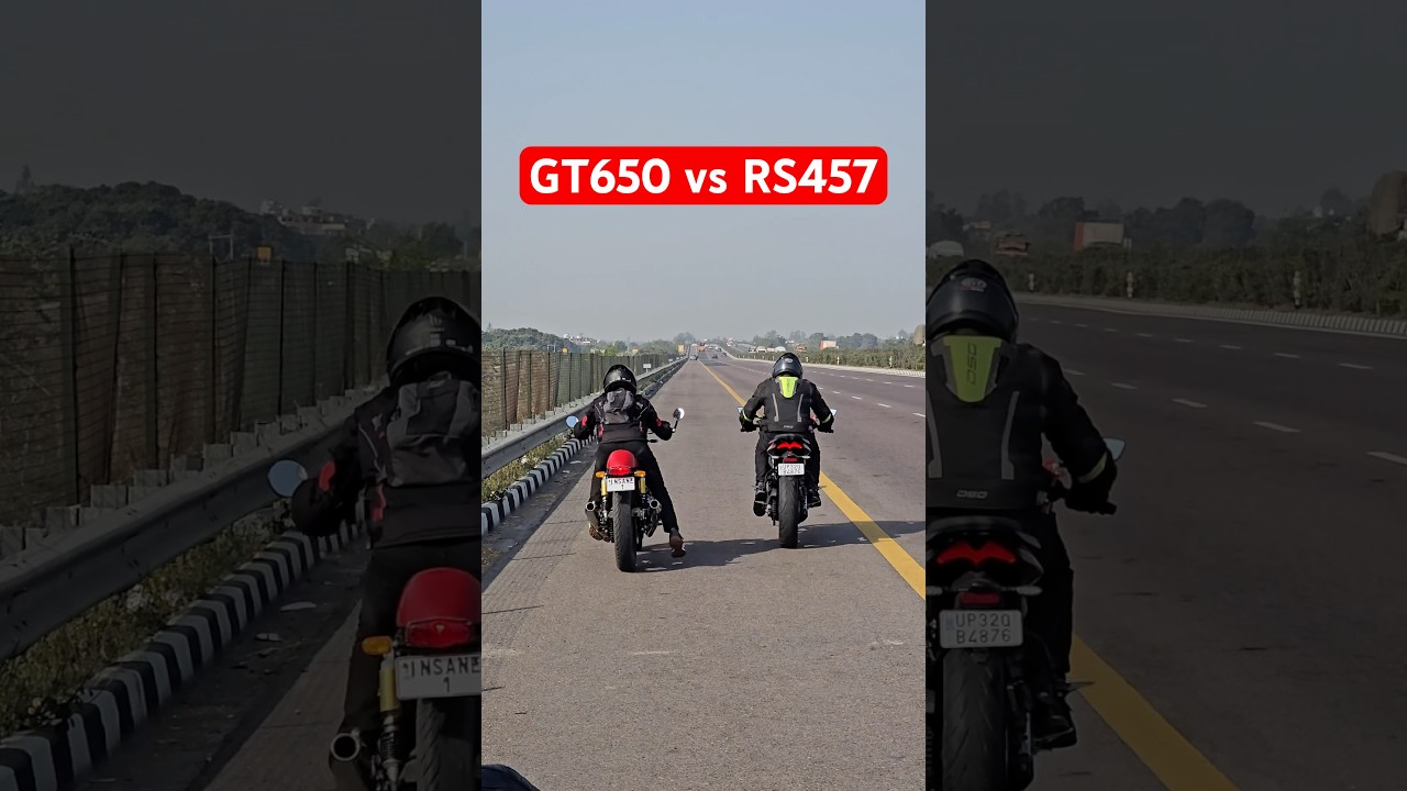 Aprilia RS457 vs Continental GT650  Race 🔥🔥