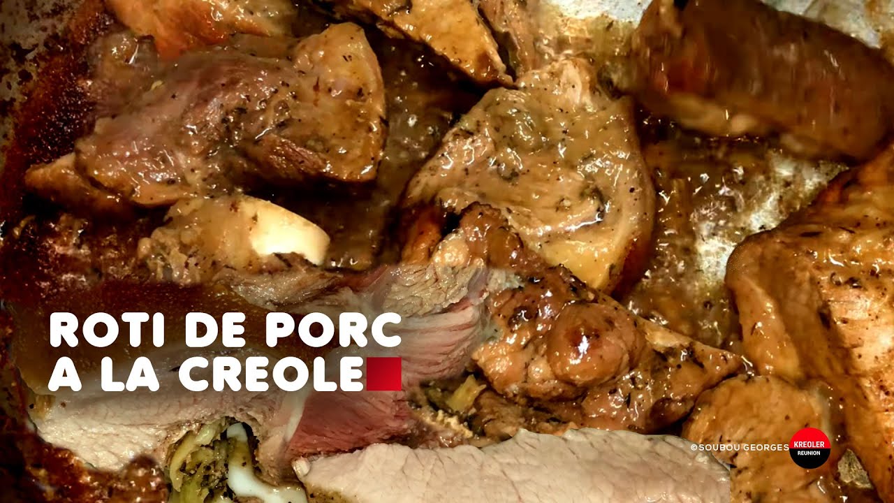 Rôti de porc fondant, cuisiné à la façon réunionnaise