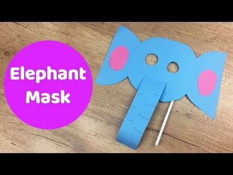 Fun and simple DIY for kids Elephant Mask with blowing trunk